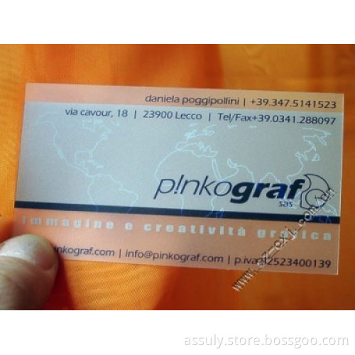 Semi-transparent card